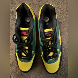 Black Red Yellow shoes Fila
